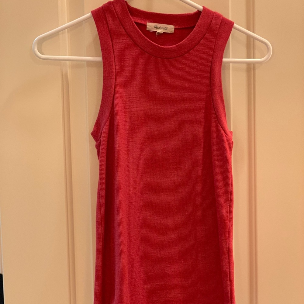 Red Fitted Madewell Tank